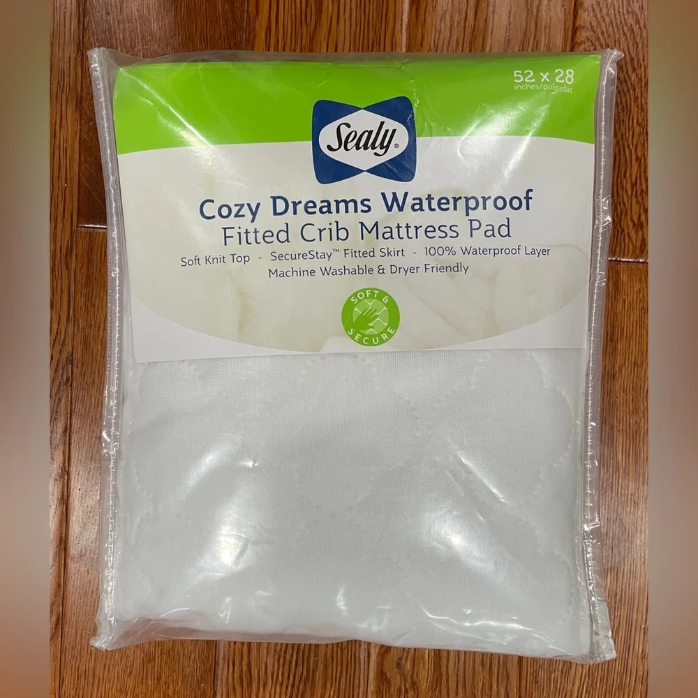 NWT Sealy Cozy Dreams Waterproof Crib Mattress